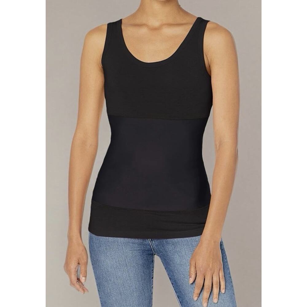 Yummie Womens Boyfriend 3-Panel Shaping Tank Black Size M A003803 - Picture 1 of 6